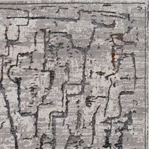 Photo of Grey Abstract Lines Area Rug