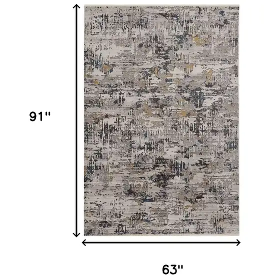 Grey Abstract Transitional Indoor Area Rug Photo 3