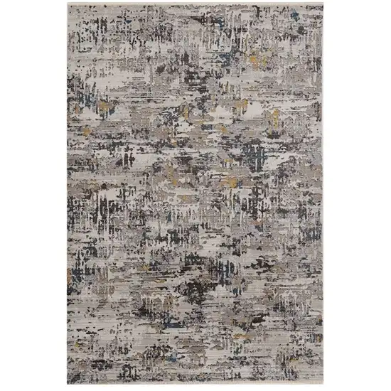 Grey Abstract Transitional Indoor Area Rug Photo 2