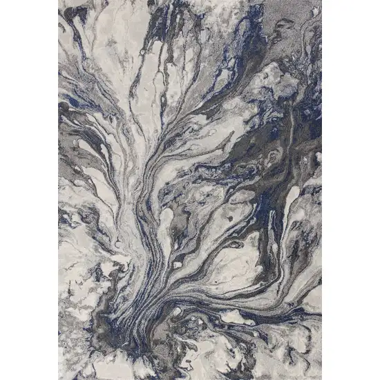 Grey Abstract Watercolors Area Rug Photo 1