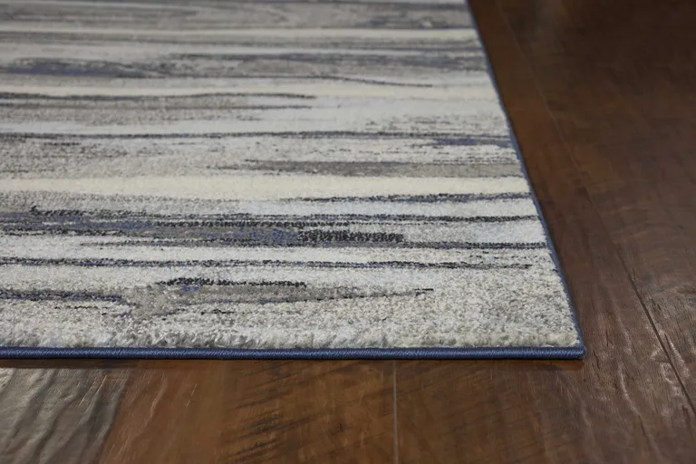 Grey Abstract Wood Design Indoor Area Rug Photo 4