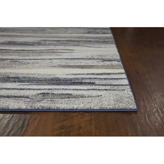 Grey Abstract Wood Design Indoor Area Rug Photo 4