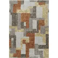 Photo of Grey And Brown Geometric Area Rug