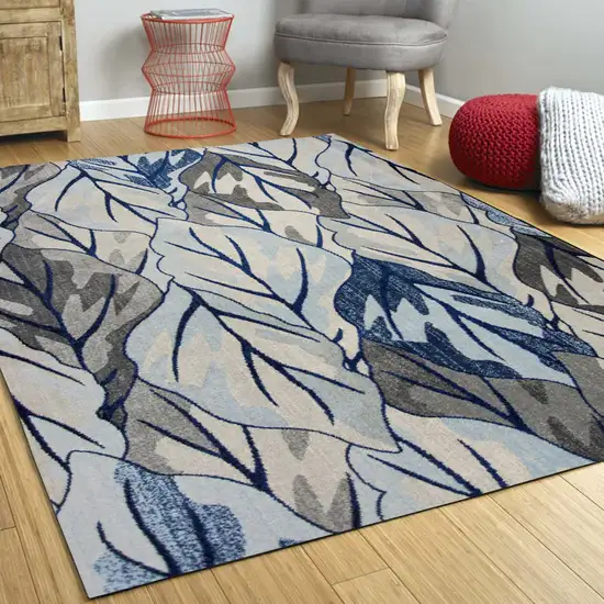 Grey And Navy Area Rug Photo 4