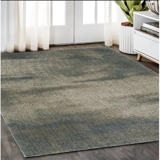 Gray Abstract Power Loom Area Rug Photo 1