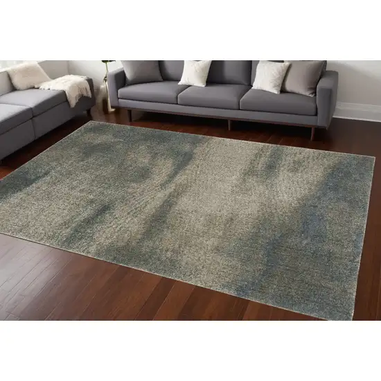 Gray Abstract Power Loom Area Rug Photo 1