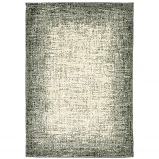 6' X 9' Grey Beige And Blue Power Loom Stain Resistant Area Rug Photo 4