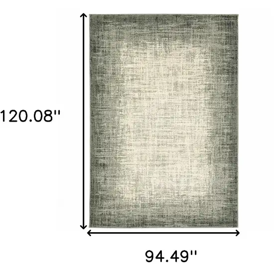 Grey Beige And Blue Power Loom Stain Resistant Area Rug Photo 10