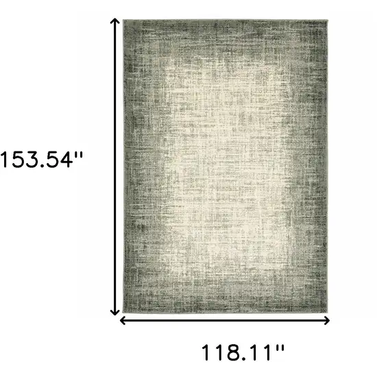 Grey Beige And Blue Power Loom Stain Resistant Area Rug Photo 10