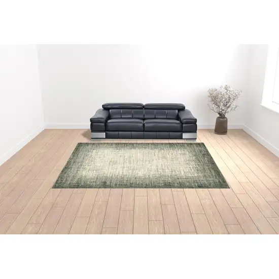 Grey Beige And Blue Power Loom Stain Resistant Area Rug Photo 2