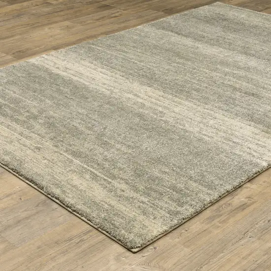 Grey Beige And Tan Abstract Power Loom Stain Resistant Area Rug Photo 6