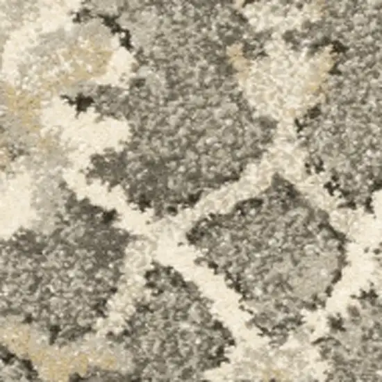 Grey Beige Tan And Brown Oriental Power Loom Stain Resistant Area Rug Photo 5