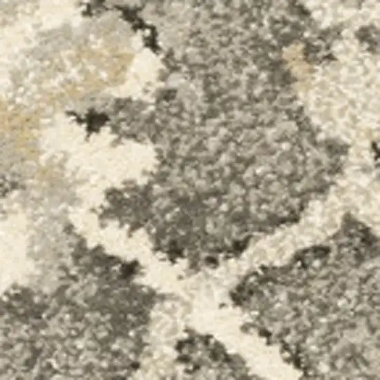 Grey Beige Tan And Brown Oriental Power Loom Stain Resistant Area Rug Photo 4