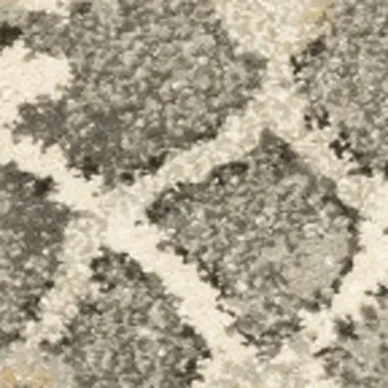 Grey Beige Tan And Brown Oriental Power Loom Stain Resistant Area Rug Photo 4