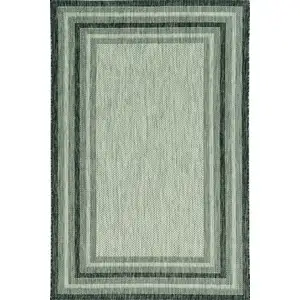 Photo of Grey Bordered Area Rug