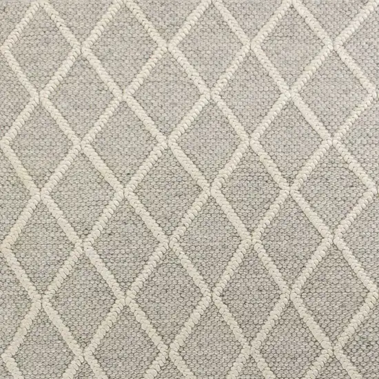 Grey Braided Diamonds Wool Indoor Area Rug Photo 3