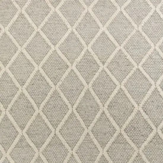 Grey Braided Diamonds Wool Indoor Area Rug Photo 6