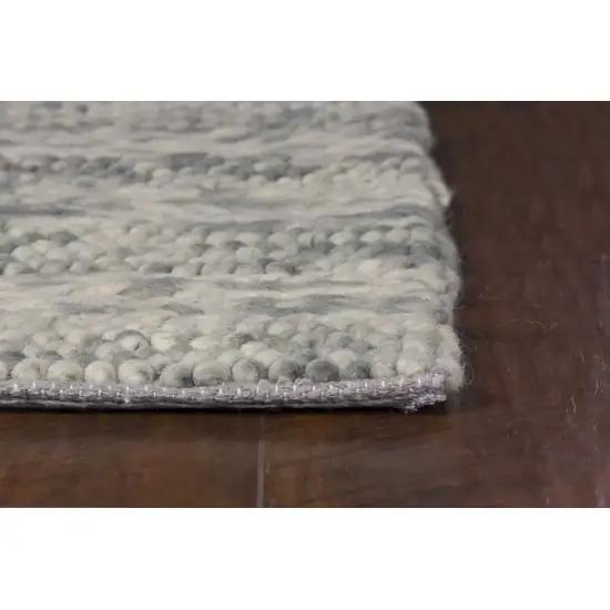 Grey Braided Wool Indoor Area Rug Photo 1