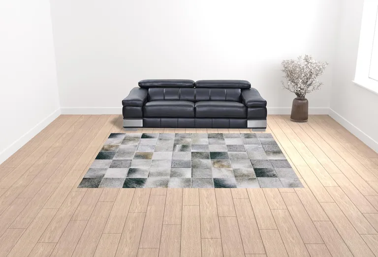 Grey Charcoal Brown And Beige Geometric Power Loom Stain Resistant Area Rug Photo 2