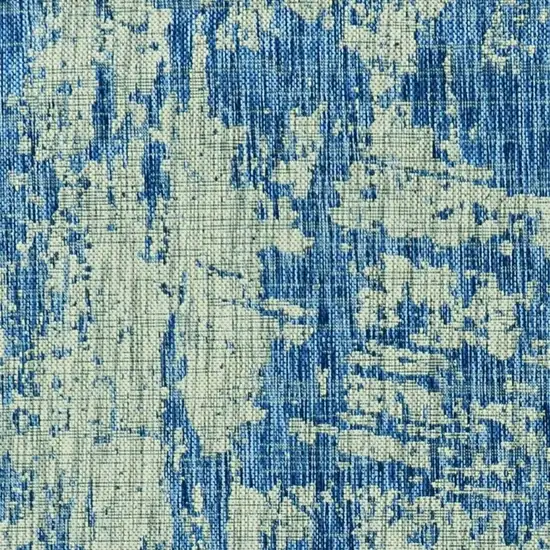 3'X5' Grey Denim Machine Woven Uv Treated Abstract Brushstroke Indoor Outdoor Area Rug Photo 5