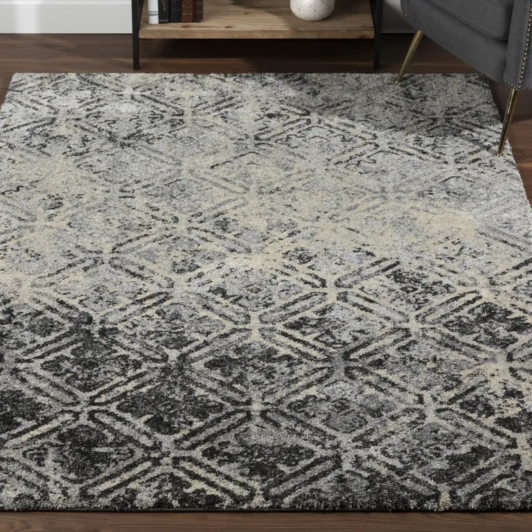 Grey Diamond Area Rug Photo 3