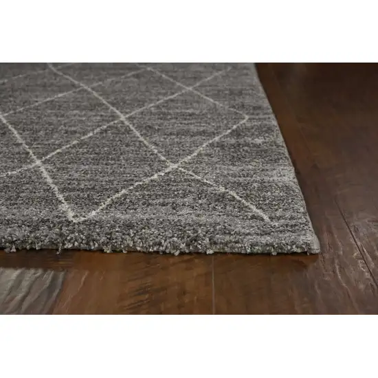 Grey Diamond Pattern Area Rug Photo 4