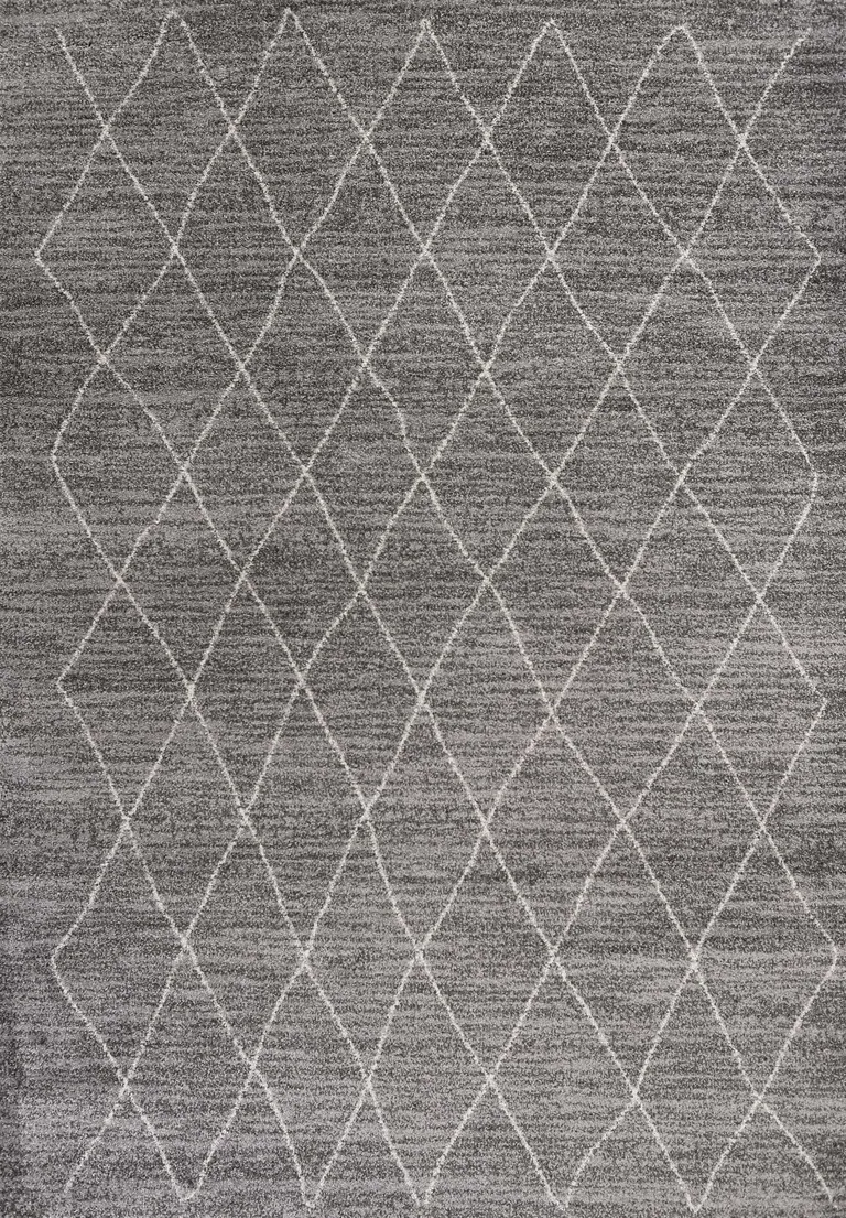 Grey Diamond Pattern Area Rug Photo 1