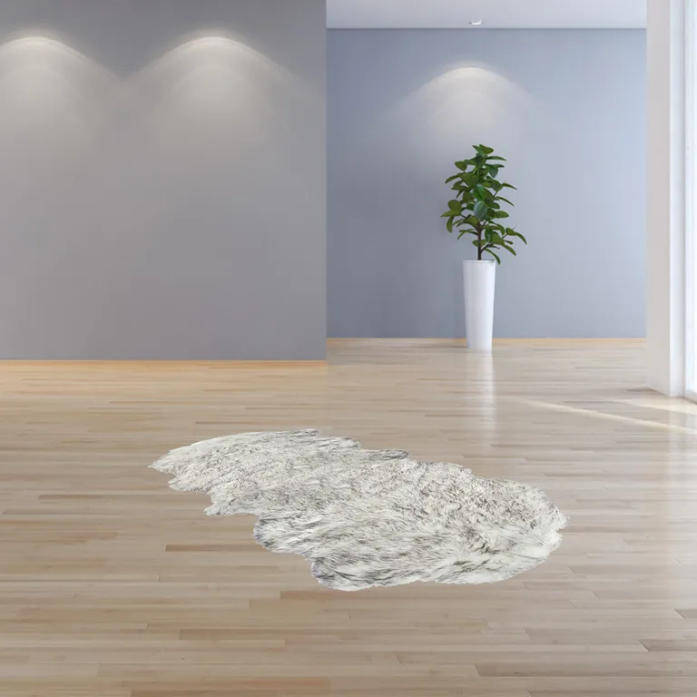 Grey Faux Sheepskin - Rug Photo 4