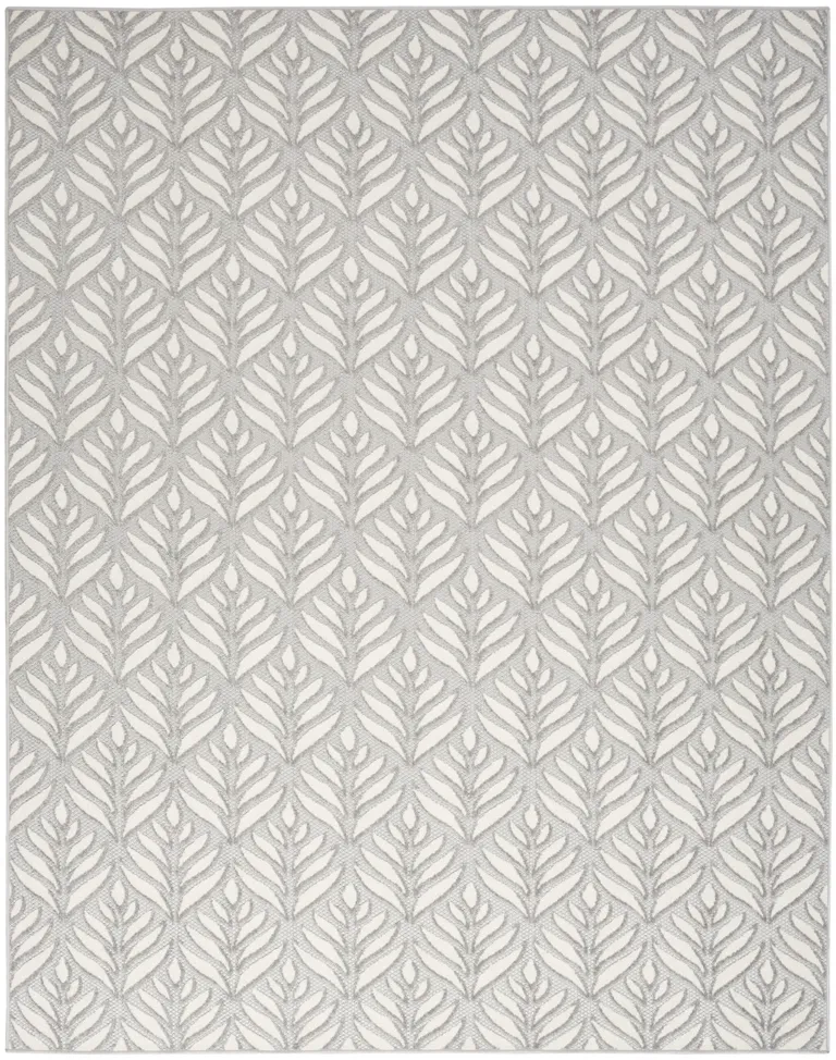 Grey Floral Stain Resistant Non Skid Area Rug Photo 1