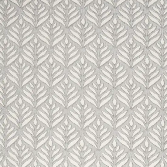 Grey Floral Stain Resistant Non Skid Area Rug Photo 6