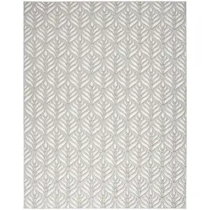 Photo of Grey Floral Stain Resistant Non Skid Area Rug