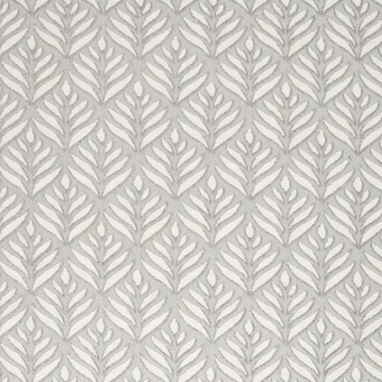 Gray Floral Non Skid Indoor Outdoor Area Rug Photo 5