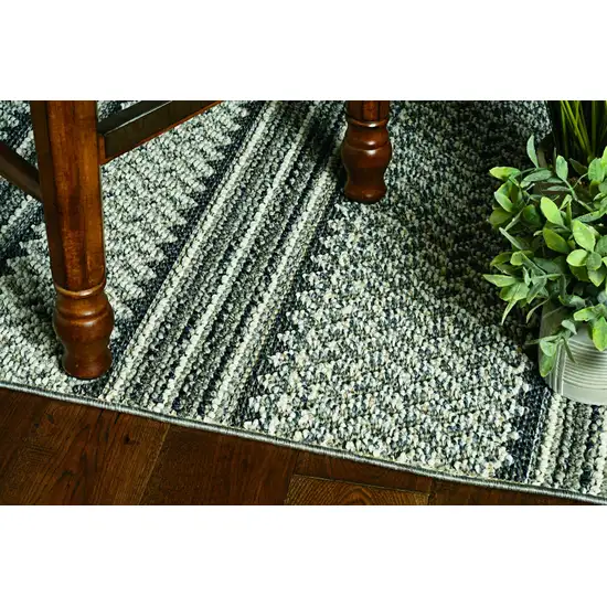 Grey Geometric Area Rug Photo 3