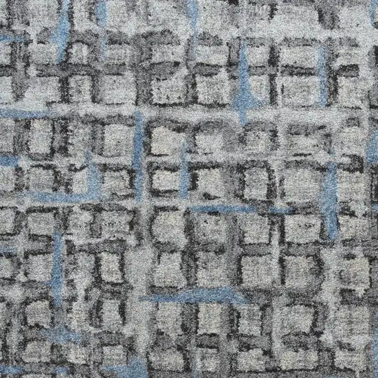 Grey Geometric Area Rug Photo 3