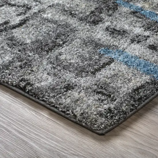 Grey Geometric Area Rug Photo 6