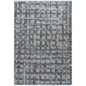 Photo of Grey Geometric Area Rug