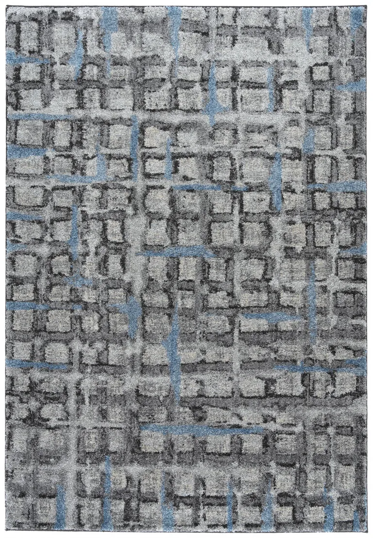 Grey Geometric Area Rug Photo 1