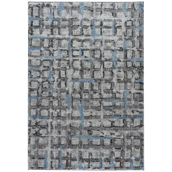 Grey Geometric Area Rug Photo 1