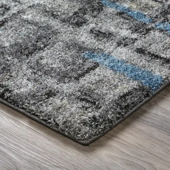 Grey Geometric Area Rug Photo 3