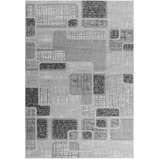 Grey Geometric Area Rug Photo 5