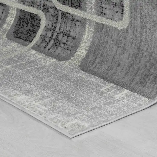 Grey Geometric Area Rug Photo 7