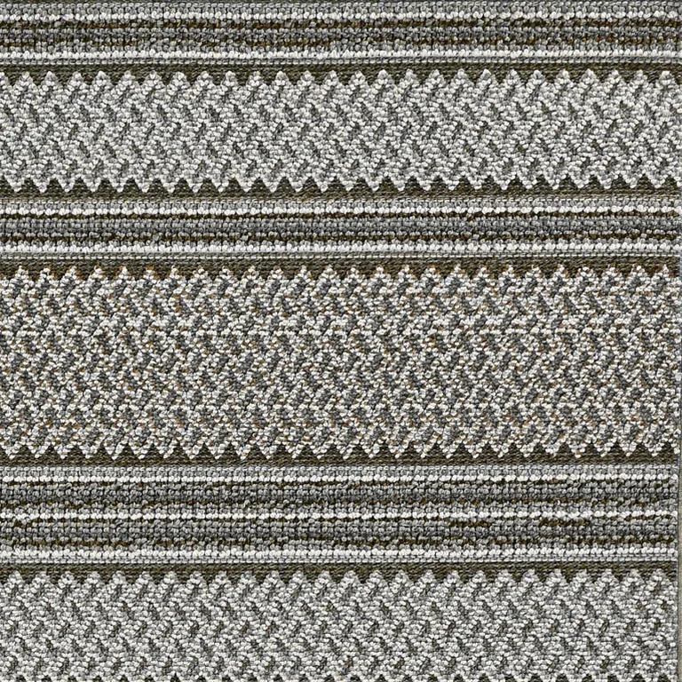 Grey Geometric Lines Area Rug Photo 1