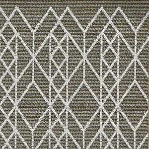 Photo of Grey Geometric Lines Runner Rug