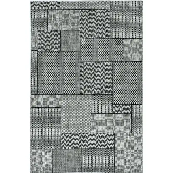 Grey Geometric Patterns Area Rug Photo 2