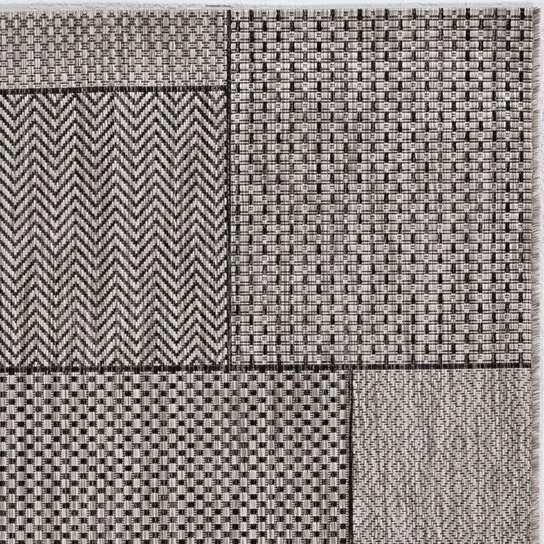 Grey Geometric Patterns Area Rug Photo 1