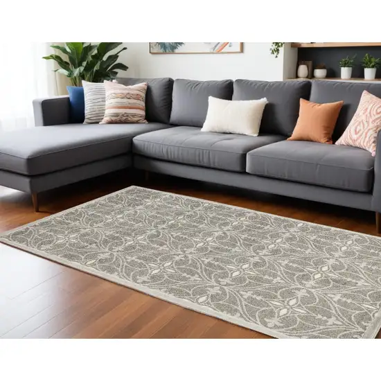 Gray Area Rug With UV Protection Photo 1