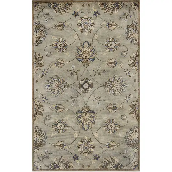 Gray Wool Hand Tufted Area Rug Photo 2