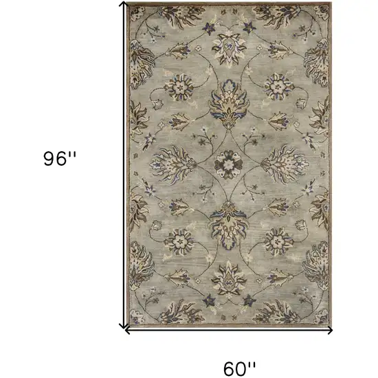 Gray Wool Hand Tufted Area Rug Photo 3