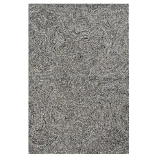 Grey Hand Tufted Abstract Indoor Area Rug Photo 2