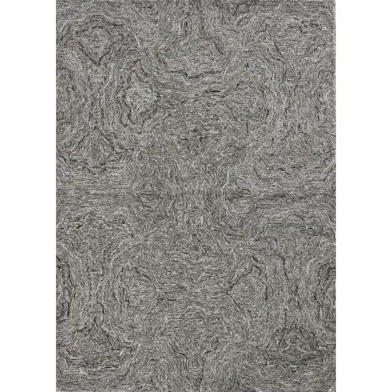 Grey Hand Tufted Abstract Indoor Area Rug Photo 1